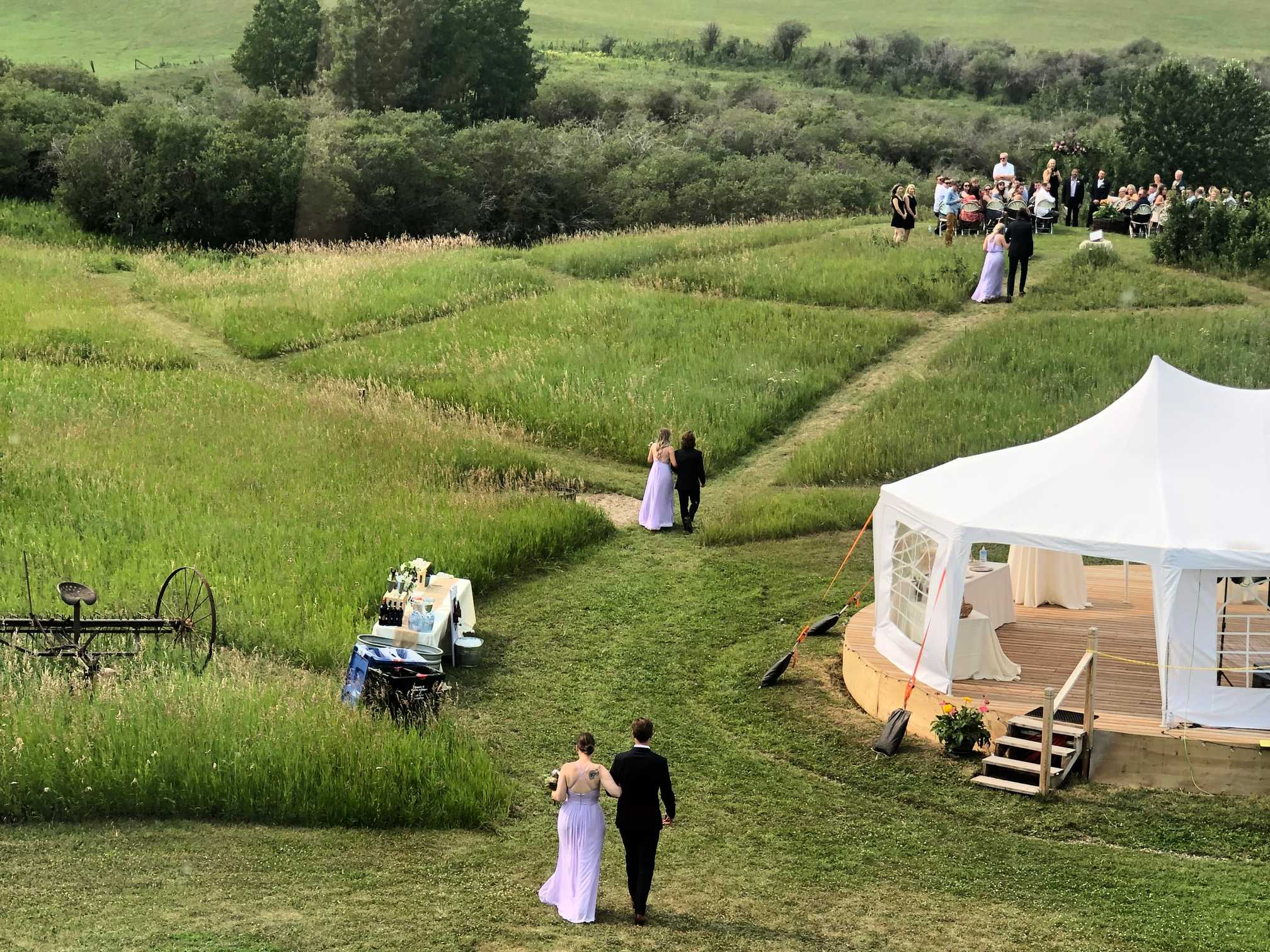 Outdoor Wedding Venue at our Calgary B&B Misty Ridge Retreat B&B